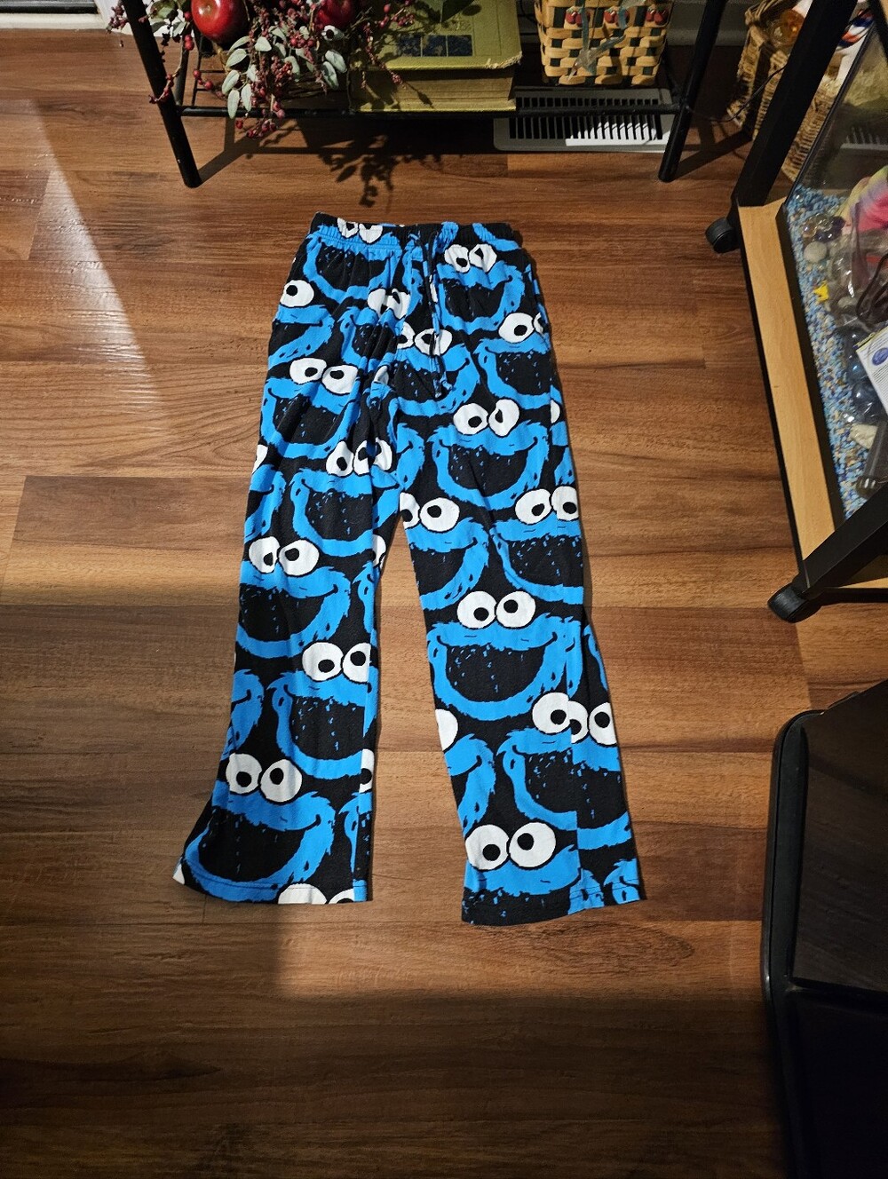 Mens blue Cookie Monster Pajama Pants Small